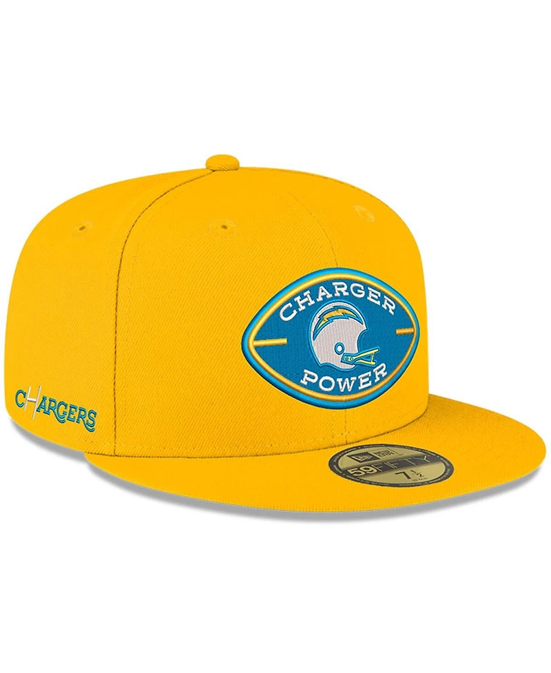 New Era Men's Gold Los Angeles Chargers Charger Power 59FIFTY Fitted Hat
