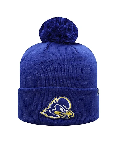 Top of the World Men's Royal Delaware Fightin' Blue Hens Tow Cuffed Knit with Pom Hat
