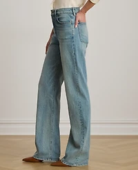 Lauren Ralph Petite High-Rise Wide-Leg Jeans