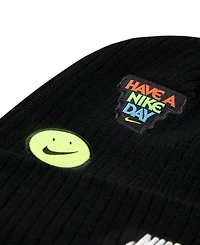 Nike Big Kids 2-Piece Patch Peak Beanie and Gloves Set