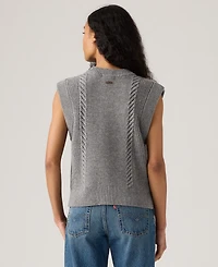 Levi's Women's Cable Knit Sweater Vest