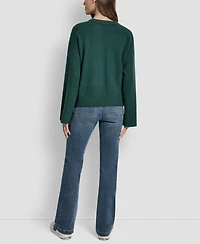 Dkny Jeans Women's Bell Sleeve Crewneck Sweater