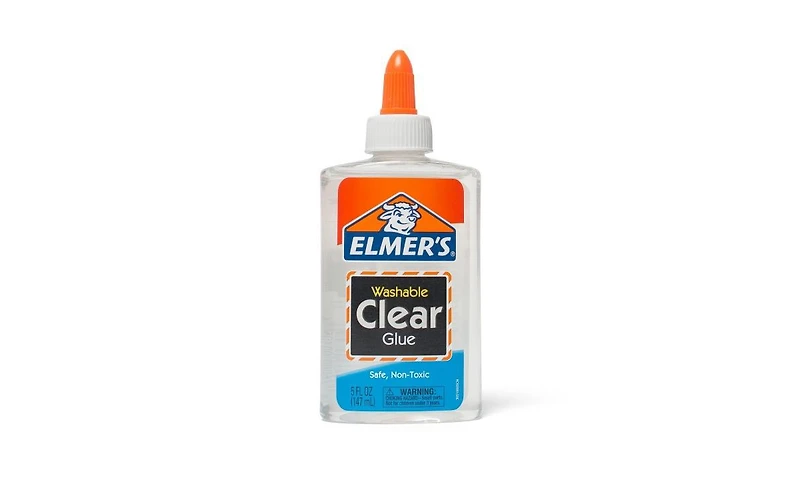 Elmer's Liquid School Glue, Clear Glue, Washable, Great for Making Slime, 5 Ounces, Pack of 3