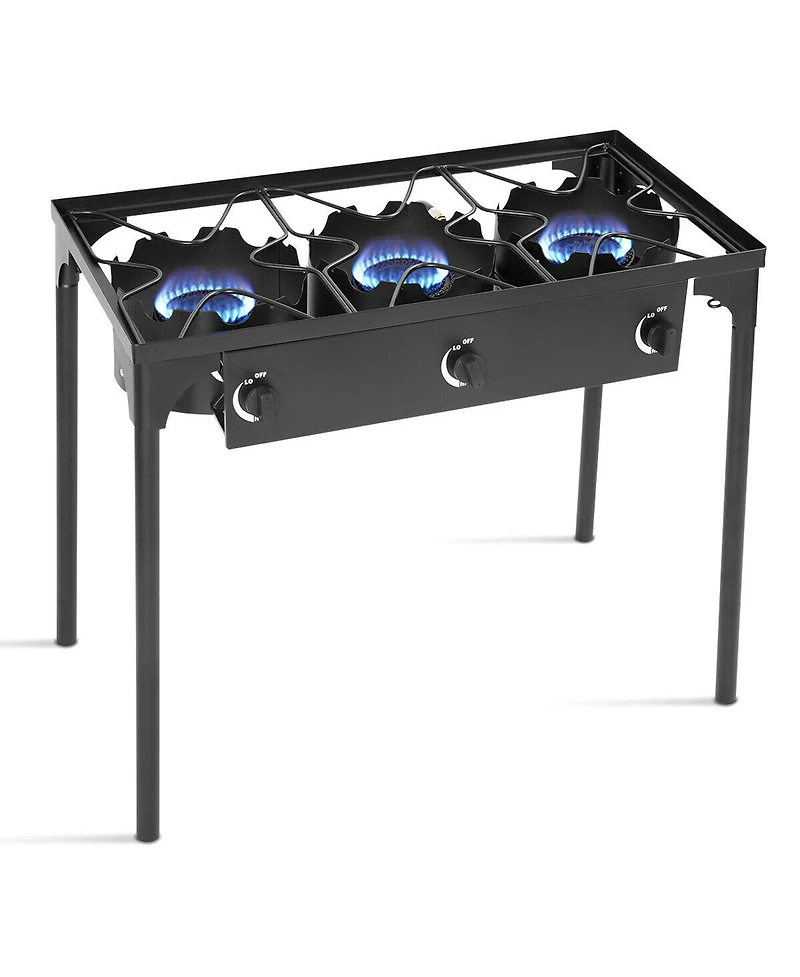 Portable Propane 225,000-btu 3 Burner Gas Cooker Outdoor Camp Stove Bbq