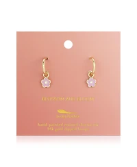 Lucky Feather Hoops with Drop - Flower - Flower