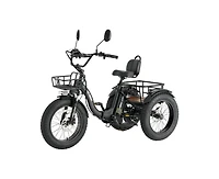Mikolo Electric Tricycle for Adults, 750W(Peak 1350W) Motor, 48V13Ah Battery, 20"x4" Folding Fat Tire 3-Wheel Electric Trike, 20MPH, Hydraul