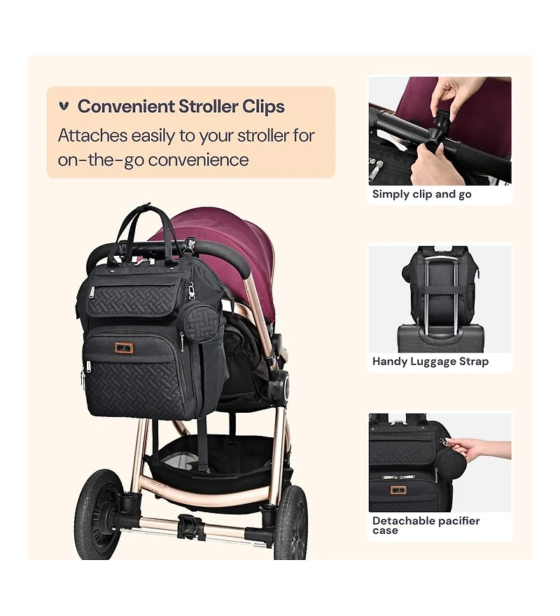 BabbleRoo Kids Diaper Bag Backpack Ultimate Bag Versatile Diaper Bag for Modern Parents