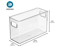 iDesign Set of 2 Pantry Storage Bins with Handles - Clear