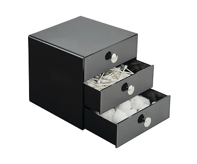 iDesign Stackable 3-Drawer Vanity Makeup Organizer