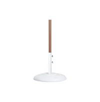 Meridian Furniture Fiji Beige Fabric / Matte White Aluminum Patio Umbrella with Base Sets