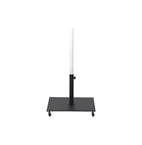 Meridian Furniture Amalfi Black With Cream Piping / Matte Black Metal Patio Umbrella with Base Sets