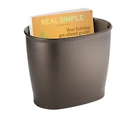 iDesign Small Oval Plastic Bathroom Trash Can, Set of 2