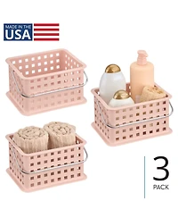 iDesign Small Stackable Shower Caddy Basket, Set of 3, Pink, Made in Usa