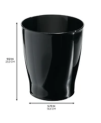 iDesign Small Round Plastic Bathroom Trash Can - Set of 4 - Made in Usa