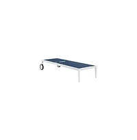 Meridian Furniture Nizuc Navy Mesh Water Resistant Fabric Outdoor Patio Chaise Lounge Chair