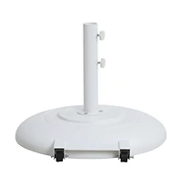 Meridian Furniture Fiji Fabric / Matte White Aluminum Patio Umbrella with Base Sets