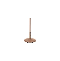 Meridian Furniture Amalfi Navy With Cream Piping / Teak Metal Patio Umbrella with Base Sets