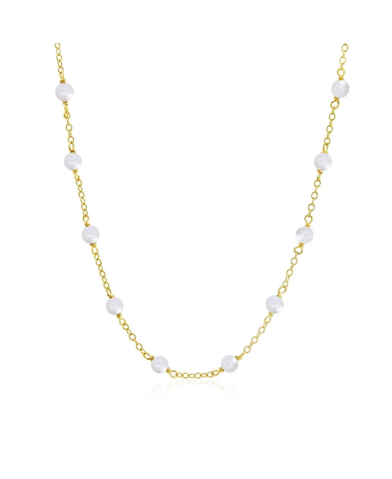 The Lovery Pearl Bead Chain Necklace 14K Gold
