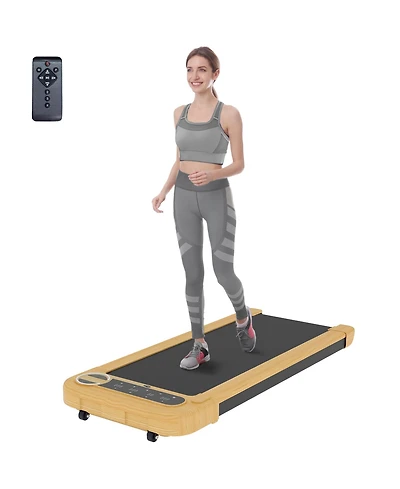 Soozier Walking Pad, Under Desk Treadmill with Wider Belt, Remote Control