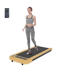 Soozier Walking Pad, Under Desk Treadmill with Wider Belt, Remote Control