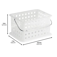 iDesign Stackable Shower Basket, Set of 3, Clear/Frost