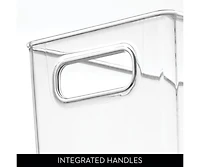 iDesign Pantry Storage Bin with Handles - Set of - Clear