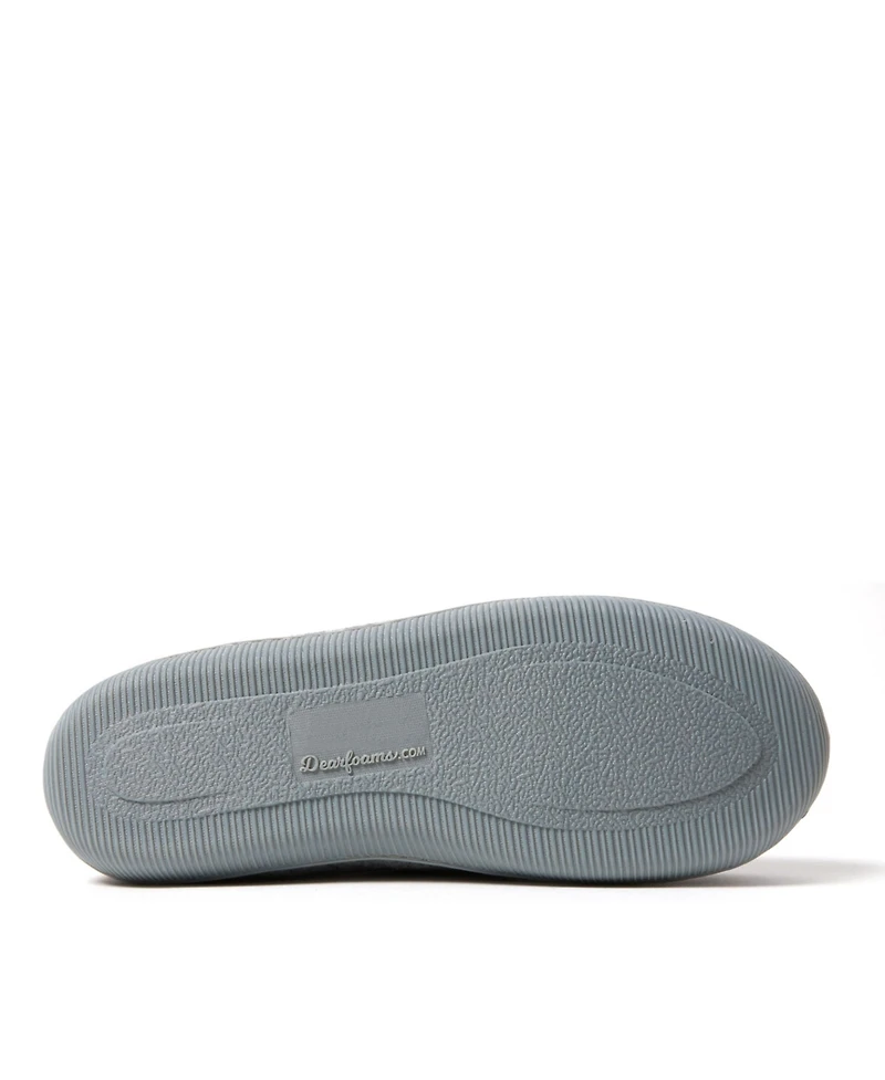 Dearfoams Women's Hayes Soft Knit Moccasin House Shoe Slipper