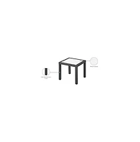 Meridian Furniture Nizuc White Wood Look Accent Paneling Outdoor Patio Aluminum End Table
