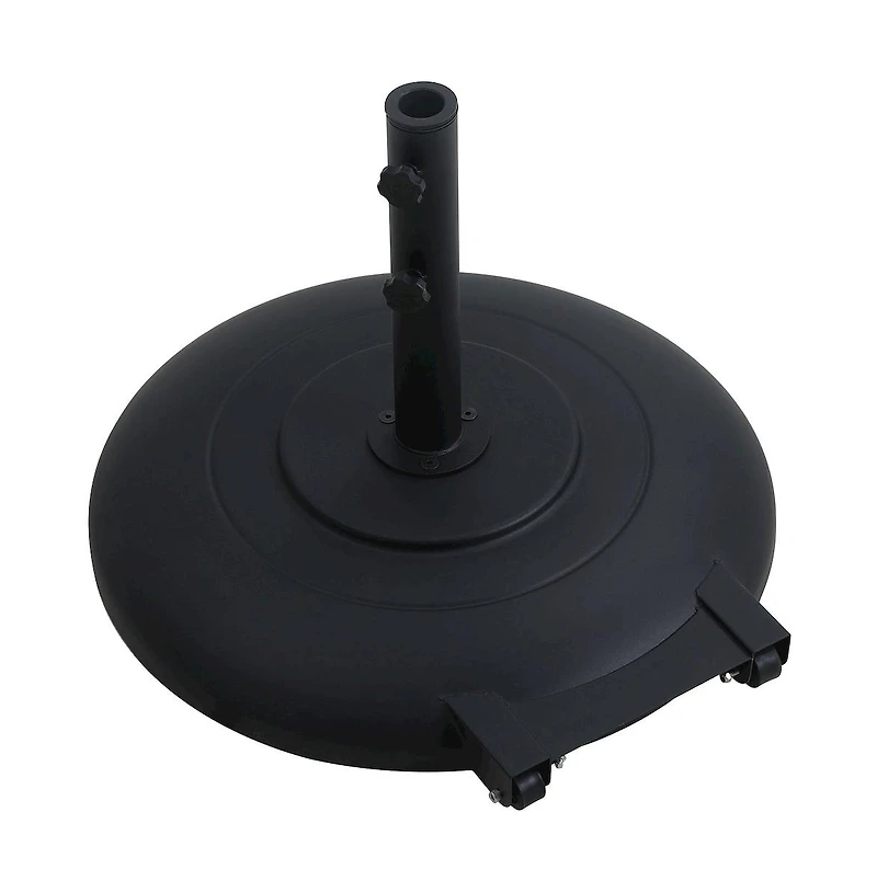 Meridian Furniture Cozumel Matte Black Steel Patio Umbrella Base