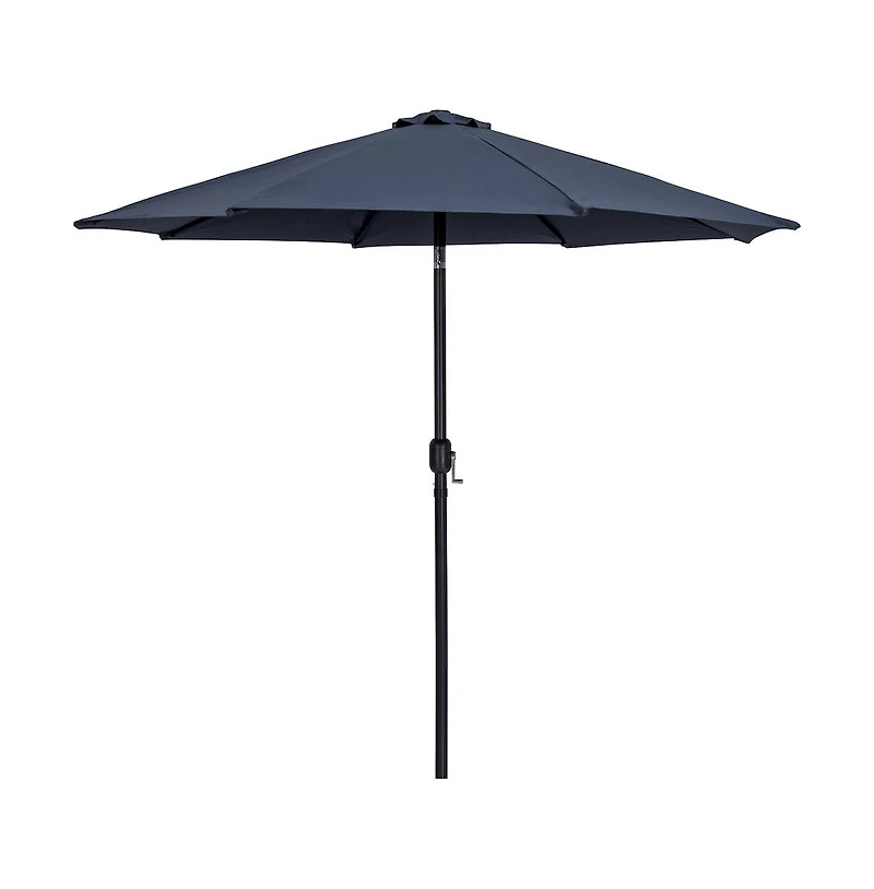 Meridian Furniture Fiji Fabric / Teak Aluminum Patio Umbrella with Base Sets