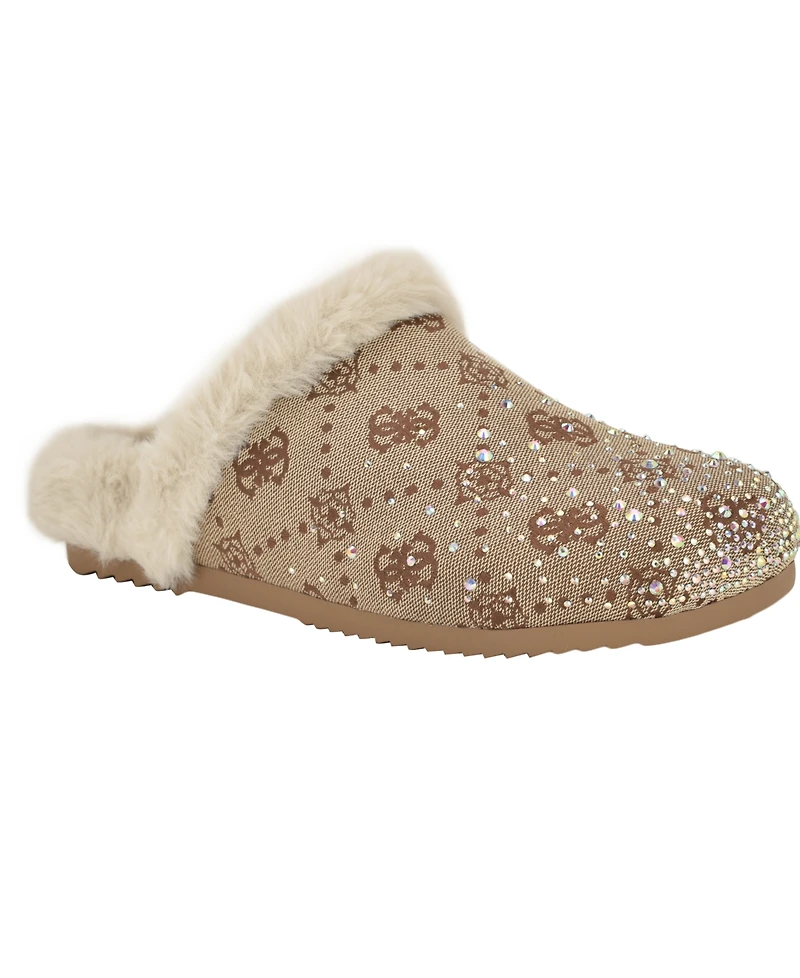 Guess Women's Gascona Embellished Cozy Slip-On Logo Clogs