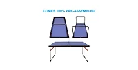 Slickblue Folding Ping Pong Table Set with Net, 2 Paddles, and Balls for Indoor Play
