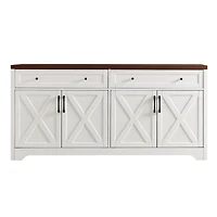 Casainc 61" White Freestanding Base Kitchen Cabinet