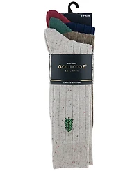 Gold Toe Men's 3-Pack Holiday Hampton Reinforced Toe Crew Socks