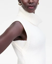 I.n.c. International Concepts Women's Sleeveless Rib-Knit Turtleneck Sweater, Macy's Exclusive