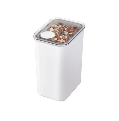 iDesign Large Airtight Canister with Removable Pour Cap - White