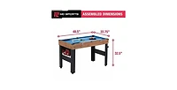 Slickblue 5-in-1 Game Table with Foosball, Pool, Basketball, Ping Pong, and Slide Hockey