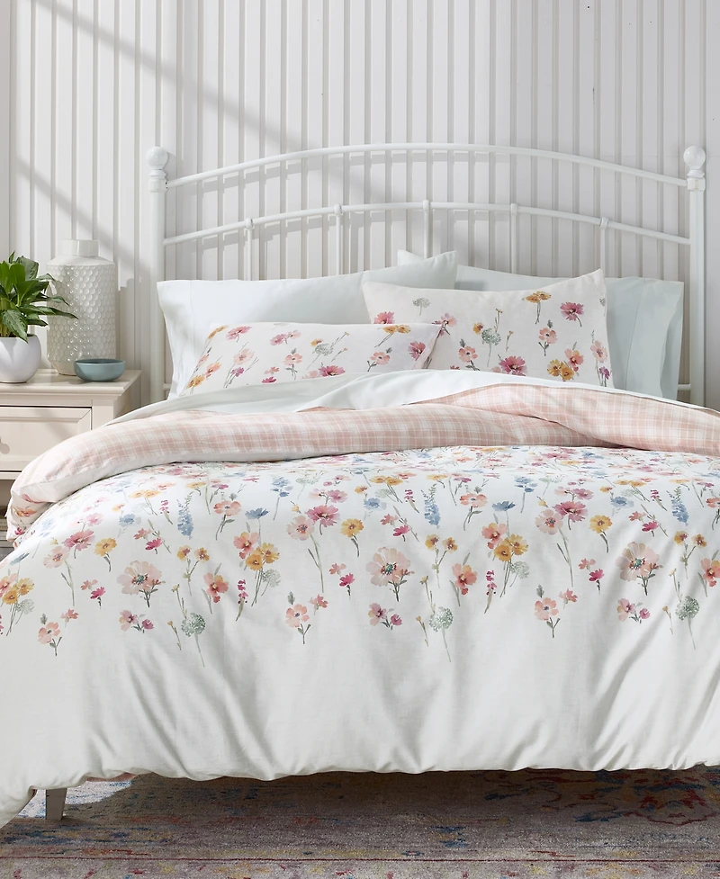 Charter Club Flora 3-Pc. Duvet Cover Set, Full/Queen, Macy's Exclusive