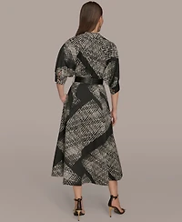 Donna Karan New York Women's Floral Shirt Dress