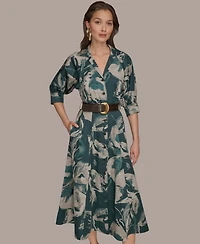 Donna Karan New York Women's Floral Shirt Dress