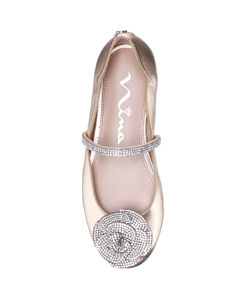 Nina Big Girls Ballet Round Toe Dress Shoe