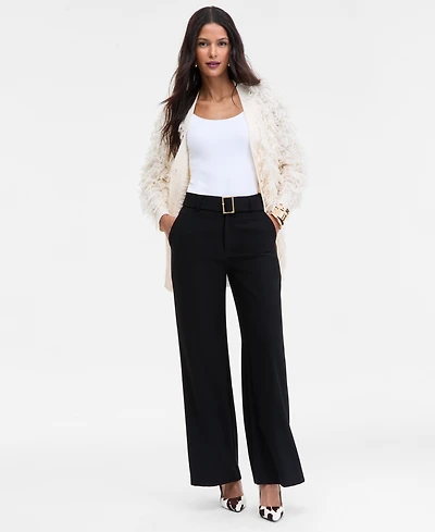 I.n.c. International Concepts Women's Belted High-Rise Wide-Leg Pants, Macy's Exclusive