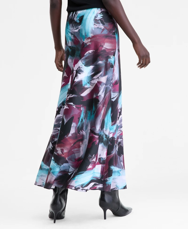 I.n.c. International Concepts Women's Printed Satin Slip Skirt, Macy's Exclusive