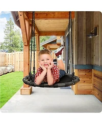 Sorbus Fabric Spinner Swing 24 inch diameter black