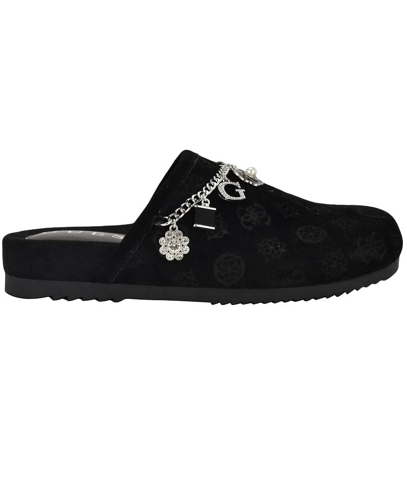 Guess Women's Gavyn Charms Logo Slip-On Clogs