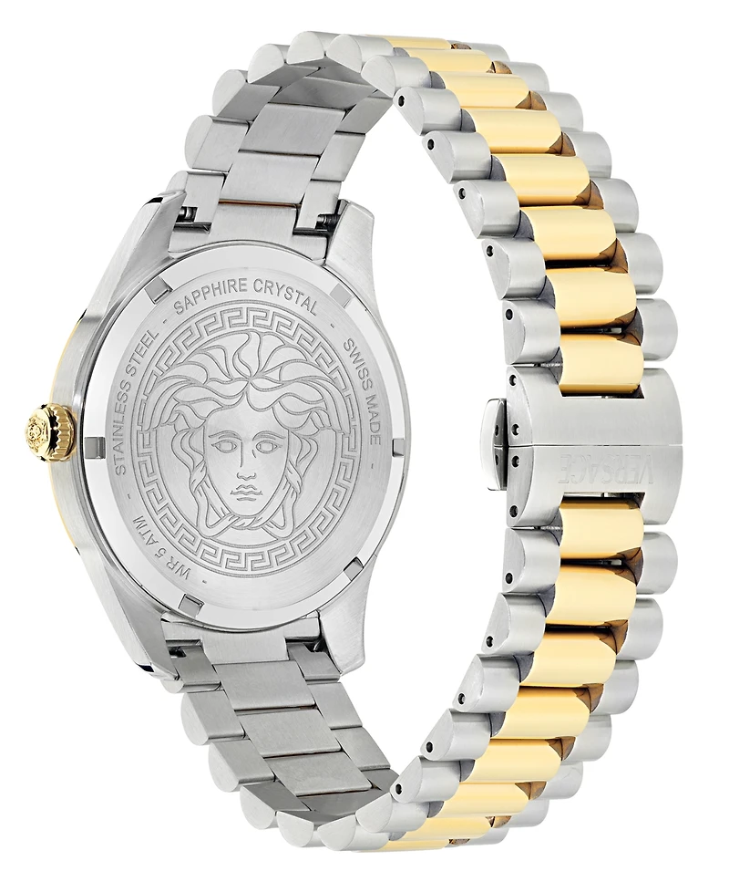 Versace Men's Swiss Apodis Gmt Two-Tone Bracelet Watch 41mm