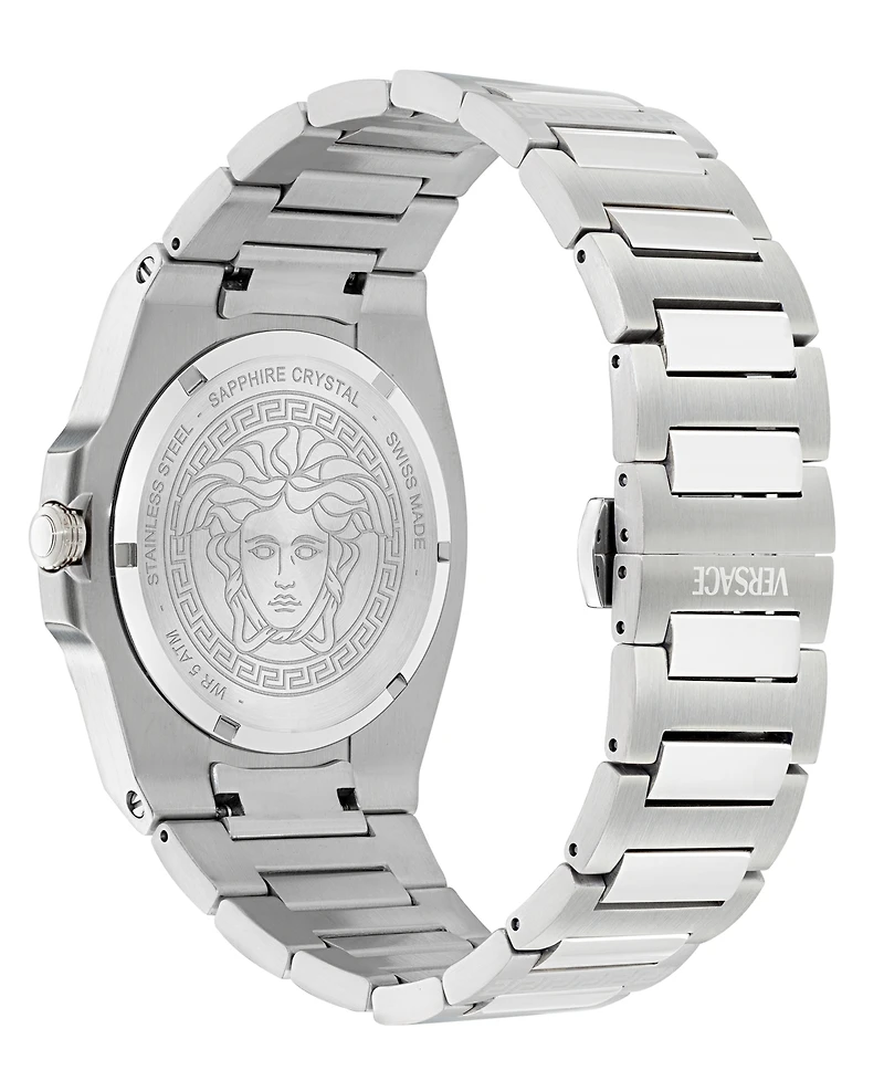 Versace Men's Swiss Tolomeo Stainless Steel Bracelet Watch 40mm
