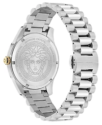 Versace Men's Swiss Apodis Gmt Stainless Steel Bracelet Watch 41mm