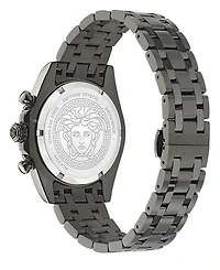 Versace Men's Swiss Chronograph Fornax Gunmetal Ion Plated Bracelet Watch 43mm