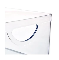 iDesign Stackable Open-Front Bin with Handles, Set of 2, Clear, Made in Usa